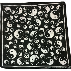 Ying Yang Bandana One Size Black White